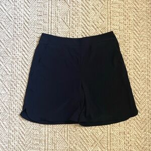 Chicos Zenergy Navy Blue Pull On Active Performance Shorts Size 8